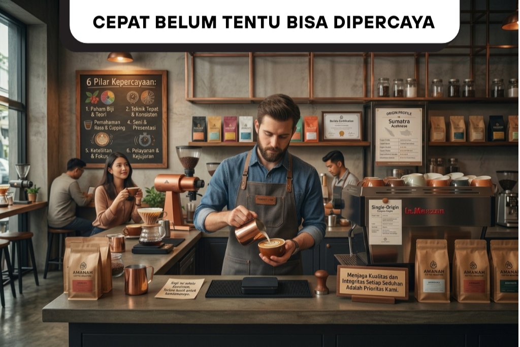 Barista yang Siap Dipercaya Tidak Bekerja Asal Cepat