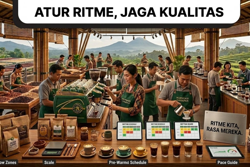 Cara Barista Menjaga Ritme Kerja Seharian